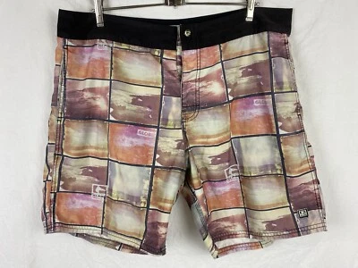 Globe Board Shorts Para Hombres 36 Multicolor Cuadros Surf Natación Playa Informal Aire Libre Foto 1 de 4