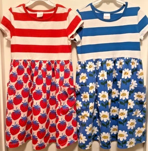 VESTIDOS HANNA DIFFERENTSON Mixie Playground -2 Lindos 100% Algodón - Niñas Talla 6-7 Usados en Excelente Condición! - Imagen 1 de 6