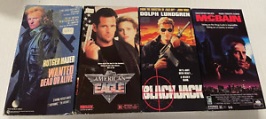 VHS Action Lot Blackjack American Eagle Wanted Dead Or Alive McBain Tested
