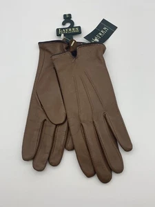Ralph Lauren Polo Guanti Pelle Marrone Donna Taglia S Nuovi con etichette Stile 461174 Colore 215 - Foto 1 di 4