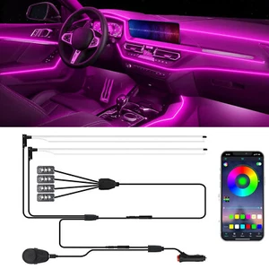 Auto PKW 4M LED Ambientebeleuchtung Innenraumbeleuchtung Lichtleiste App-Control - Afbeelding 1 van 11
