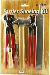 Farrier Tools Hoof Trim Shoeing Kit Hoof Nipper Rasp Knife 6 Pieces Horse Farm - Picture 1 of 1