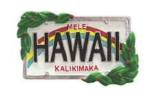 Hawaiian Christmas Ornament License Plate Mele Kalikimaka Santa Claus Hawaii NIB
