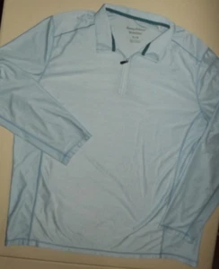TOMMY BAHAMA SWORDFISH LOGO BLU CHIARO 1/4 ZIP GIACCA UOMO XL - X288 - Foto 1 di 2
