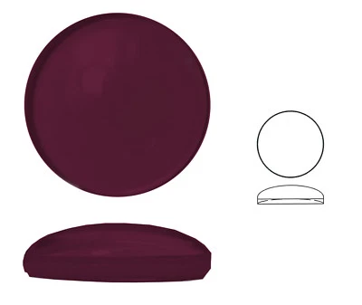 ULLMANNGLASS Hohlbodenmuggelstein, 1 Stk., rund, Ränder gesäumt, Ø ca. 35 mm, h ca. 8 mm