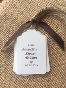 Custom Wedding Tags ❤️(15) Labels Baby Or Bridal Shower Soap Favor Tags Labels - Picture 1 of 2