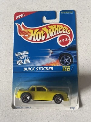 1996 风火轮别克 Stocker 收藏家 #472 黄色 5sp 5 Spoke 16040 Morey — 第 1/2 张图片