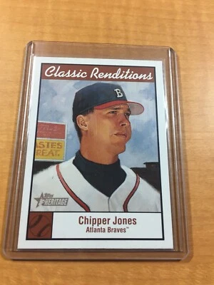 2001 Chipper Jones Topps Heritage Classic Renditions Card # Cr5 - Image 1 of 2