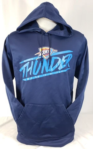 Brand New Men's NBA OKC Thunder Blue Hooded Sweater TX3 Warm - Large Cover