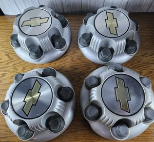 OEM Chevrolet 6 Lug Center Cap Brushed Aluminum with Bowtie Logo Preowned - Bild 1 von 5