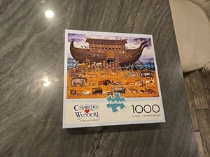 Charles Wysocki Noah And Friends 1000 PC Puzzle Used Bagged Buffalo Games - Picture 1 of 10