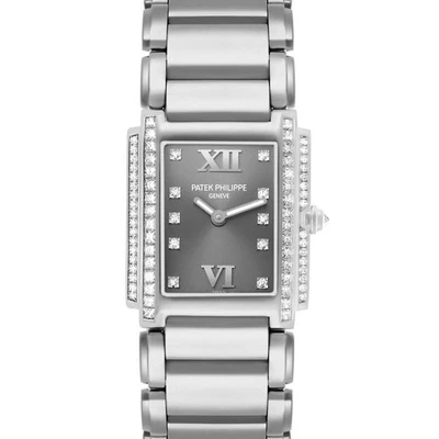 Patek Philippe Twenty-4 White Gold Diamond Ladies Watch 4910G - Image 1 of 4