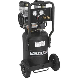 NorthStar Portable Quiet Electric Air Compressor, 1.5 HP, 8-Gallon, 4 CFM @ 90 - Picture 1 of 16
