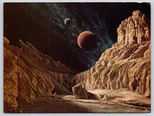 Postal Alpha Centauri Canyon Marilynn Flynn arte ciencia ficción 1987 UNP 4x6 - Imagen 1 de 2
