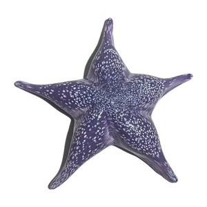 SUMO Blown Art Glass Starfish Paperweight Signed / Purple Ocean Beach  - Picture 1 of 5