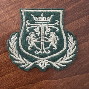 Schild Aufnäher - grün - Vintage - 2 1/8 Zoll x 2 Zoll - Bild 1 von 2