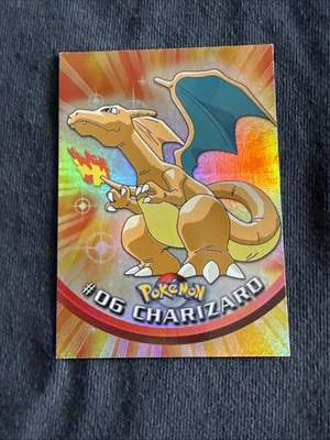 1999 Pokemon Topps TV Charizard Rainbow Foil #6 1st Print Blue Logo - Image 1 of 4