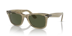 RAY BAN | NEW | 2140 | 1387 - 31 | PHOTO GREY STRIPE | GREEN - Picture 1 of 2