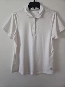 ADIDAS Women's Golf Short Sleeve Polo Shirt White Size Large - Picture 1 of 4
