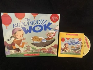 The Runaway Wok Book + Audio CD - Scholastic - by Ying Chang Compestine - Picture 1 of 1