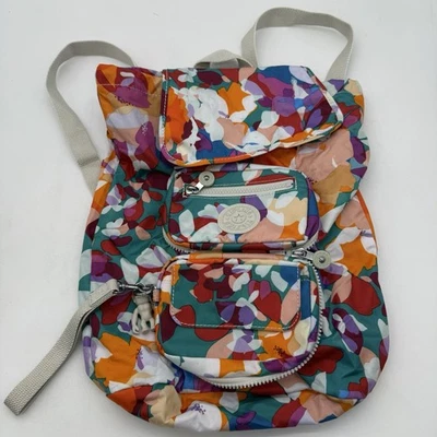 Kipling Mochila Embalable Muñequera Naranja Verde Geométrica Multicolor Ligera Foto 1 de 4