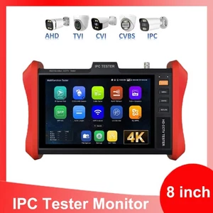 8" IPC Tester Monitor 4K H.265 IP 8MP AHD/TVI/CVI CCTV Camera Tester POE++ 90W - Picture 1 of 8