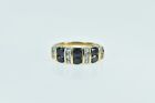 14k 1.30 Ctw Oval Sapphire Diamond Vintage Band Ring Yellow Gold *31