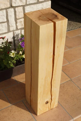 Dekosäule Holz Esche Holzsäule Blumenständer Holz Sockel Podest Stele - Bild 1 von 4