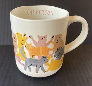 CAT PERSON Mug Opal House Stoneware Coffee 16 oz Cup Cat Lady Target 2023 - Picture 1 of 7