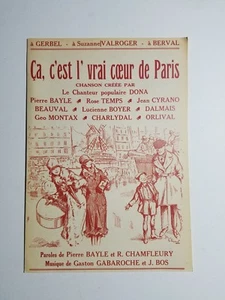 Menu vintage AIR FRANCE IN VOLO - Los Angeles - Parigi 12x8 Moulin Rouge - Foto 1 di 8