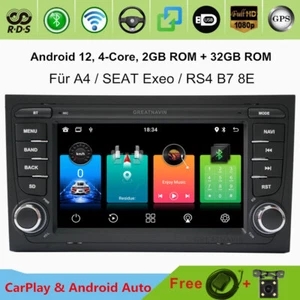 für Audi A4 S4 RS4 SEAT EXEO Autoradio CarPlay GPS Radio Sat Navigator WiFi +BT - Bild 1 von 16