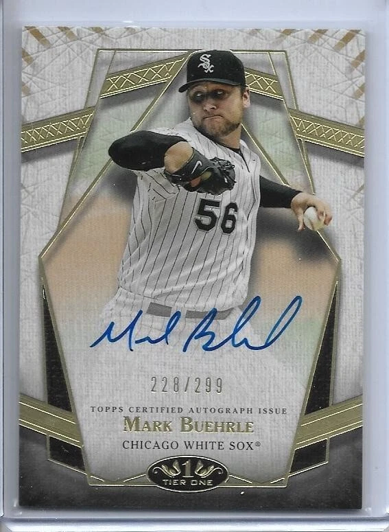2022 TOPPS TIER ONE MARK BUEHRLE SIGNED AUTO #PPA-MBU #D/299 CHICAGO WHITE SOX - Image 1 of 2