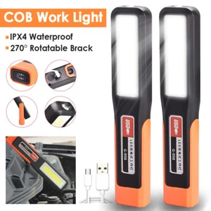 COB LED Magnetic Work Light USB Rechargeable Inspection Lamp Hand Torch Cordless - Picture 1 of 12