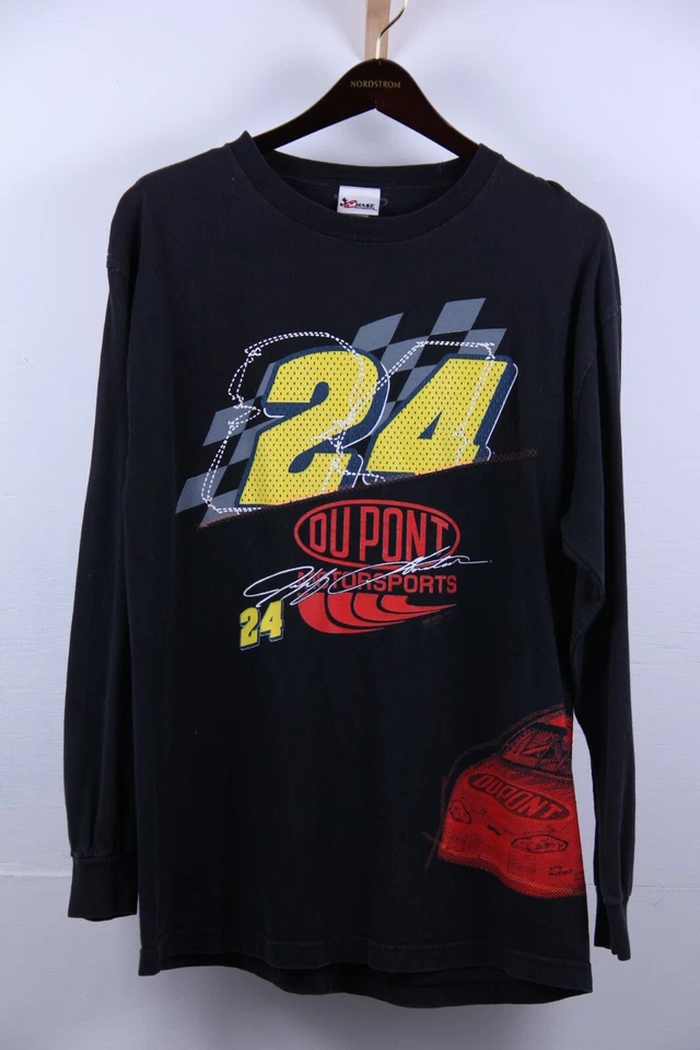 Camiseta de manga larga para hombre NASCAR Jeff Gordon - negra #24 talla L grande {A13-12} Foto 1 de 3