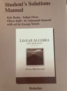 Student Solutions Manual for Linear Algebra with Applications by Otto Bretscher - Picture 1 of 2