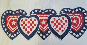 Centro de mesa con cuentas corazones patrióticos vacaciones 4 de julio rojo blanco azul - Imagen 1 de 16