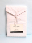 Laura Ashley Standard Pair (2) Cotton Percale Pillowcases Solid Light Pink