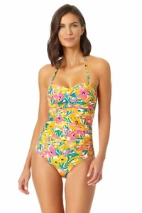 Anne Cole - Twist Front Shirred One Piece Swimsuit Multi / 8 - Picture 1 of 2