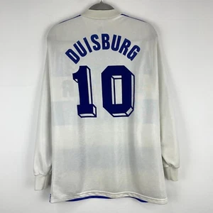 Camiseta deportiva de fútbol MSV Duisburg 1991/1992 #10 Adidas vintage local manga larga talla L - Imagen 1 de 24