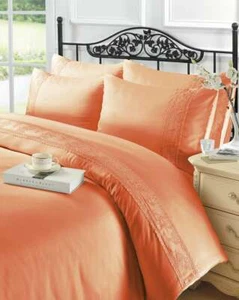 Charlotte Lace Luxurious Duvet Cover Sets Quilt Cover Set Bedding Sets All Sizes - Picture 1 of 7