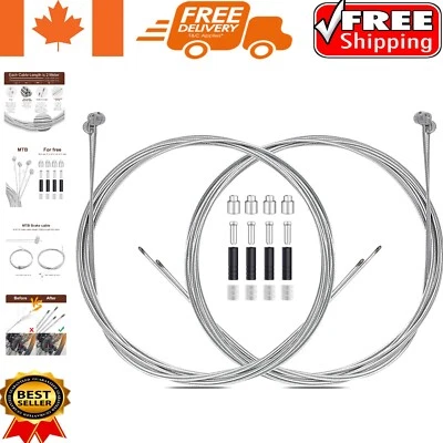 4PC Luxury Bike Brake Cable Set - 2M Length, High-Performance for All Bike Types - Image 1 of 4