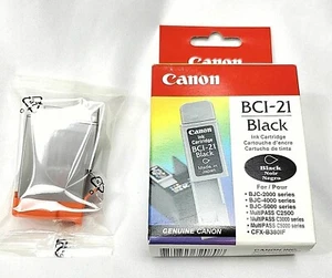Canon BCI-21 Black Ink Cartridge NEW Sealed Free Shipping - Picture 1 of 3