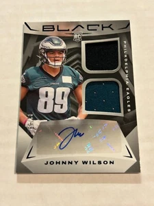 2024 PANINI BLACK JOHNNY WILSON 82/99 DUAL ROOKIE PATCH AUTO EAGLES SP M2 - Picture 1 of 2
