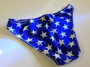 Nuevo Traje de Baño para Hombre Real Bolsa Estrellas Blancas o Calzoncillos Planos S m l o xl Hecho en EE. UU. - Imagen 1 de 1