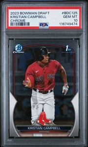 2023 Bowman Draft KRISTIAN CAMPBELL #BD-125 RC 1st Bowman PSA 10 GEM MINT - Picture 1 of 2