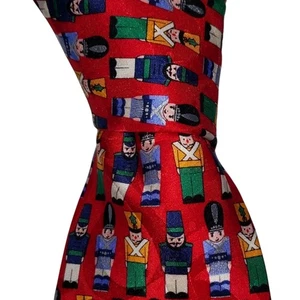 Robert Talbott Weihnachten Spielzeug Solider Seidenkrawatte Herren Grafik rot Designer Krawatte - Bild 1 von 3