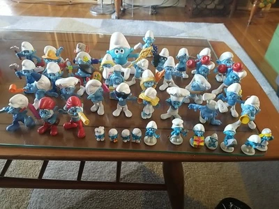 SMURF PVC Figures Mixed Lot Of 48 Set From 2011 McDonald's Peyo + Some Vintage - Image 1 of 4