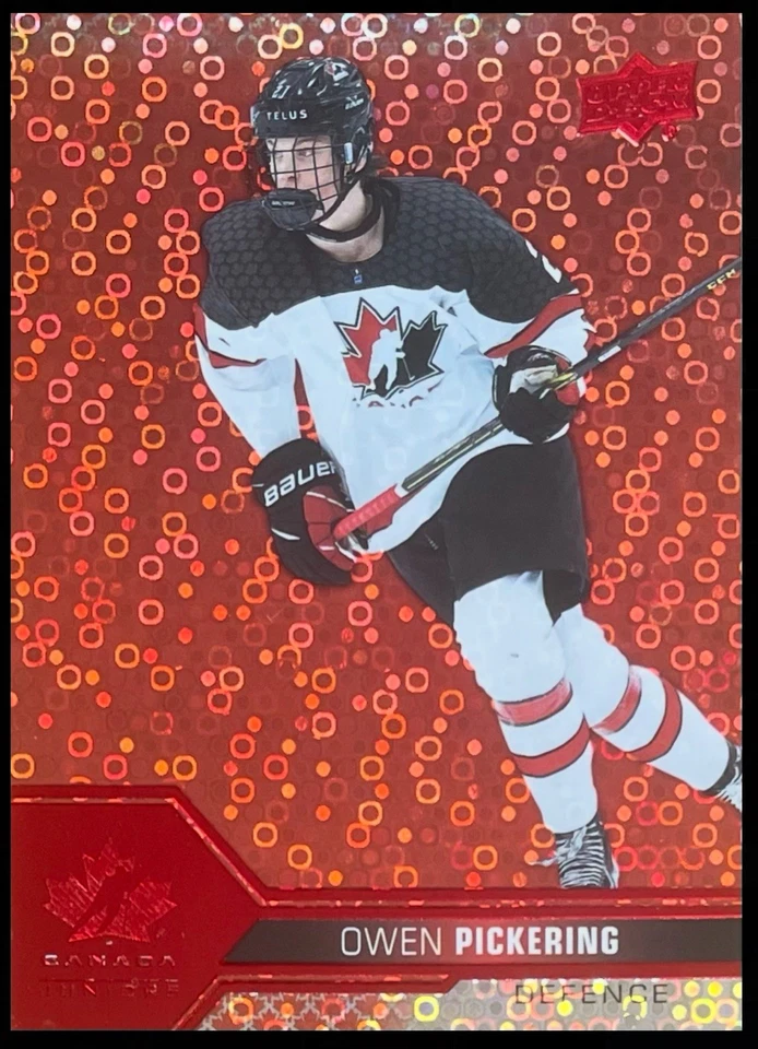 Owen Pickering RC 2022 Upper Deck Team Canada Juniors #37 Red Champagne Penguin - Image 1 of 2
