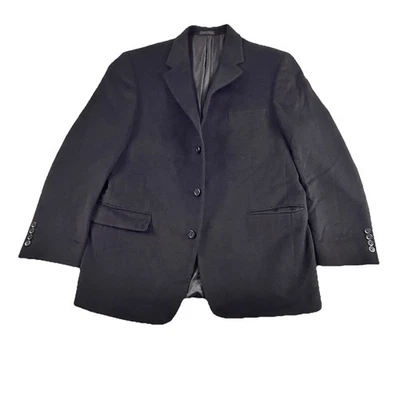 Andrew Fezza Blazer Para Hombres 44R 100% Cachemira Negro Traje Chaqueta Abrigo Deportivo Adulto Foto 1 de 4