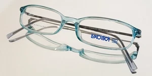 LUXOTTICA 1802 L1006 Eyeglasses TRANSPARENT GREEN New Plastic Titanium 49-15-135 - Picture 1 of 13